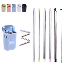 Stainless Steel Folding Straw With Case And Brush