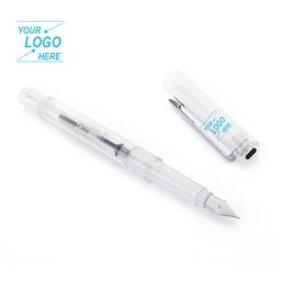 Fountain Pen (Transparent with Silver Clip)