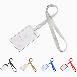 Aluminum Badge Holder with Lanyard