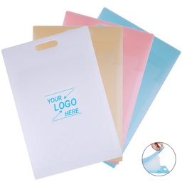 Portable A4 Plastic Office File Bag / Portable Clear File Folder