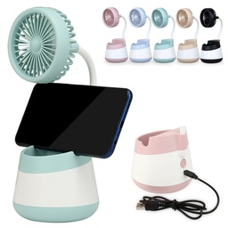 [S0605000041] USB Handheld fan with mobile phone stand