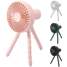 [S0605000062] Rechargeable Tripod Clip-On Fan, Handheld Fan