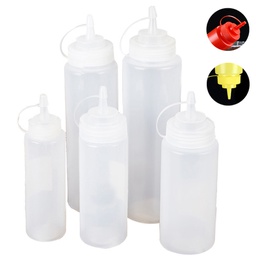 [S0501030594] 12oz Kitchen Plastic Condiment Squeeze Bottle