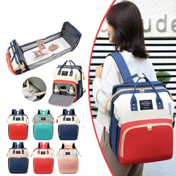 Multi-function Large Capacity Mommy backpack/ Folding Crib         