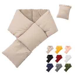 Down Cotton Scarf With Pocket