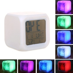[S1404000024] Creative Square Color-changing Alarm Clock