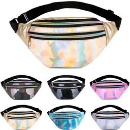 [S1301000062] 2021 Fanny Pack Hologram Waist Bag Purse Bag