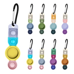 Silicone Cover for Airtag with Key Chain and Pop Fidget Toy