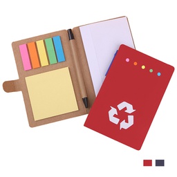 Eco Handy Notebook with Sticky Notes and Flags