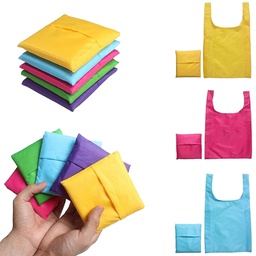 Reusable Foldable Vest Tote Bags with Pouch
