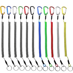 Spring rope with Keychain Carabiner