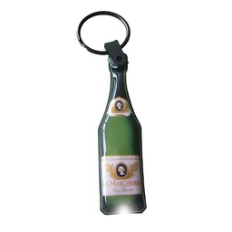 [S0103030094] Custom PVC Wine Bottle LED Flashlight Keychain