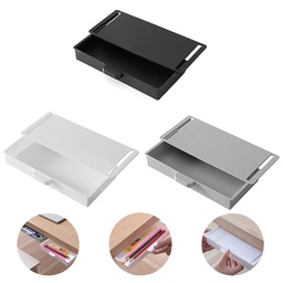 Hidden Slide Out Under Desk Drawers Tray   Drawer Pen Case With Sticky Table Bottom